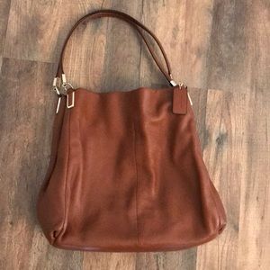 Coach purse in brown leather